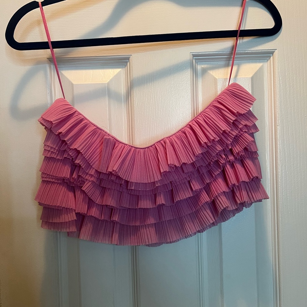 Zara Pink Mesh Top